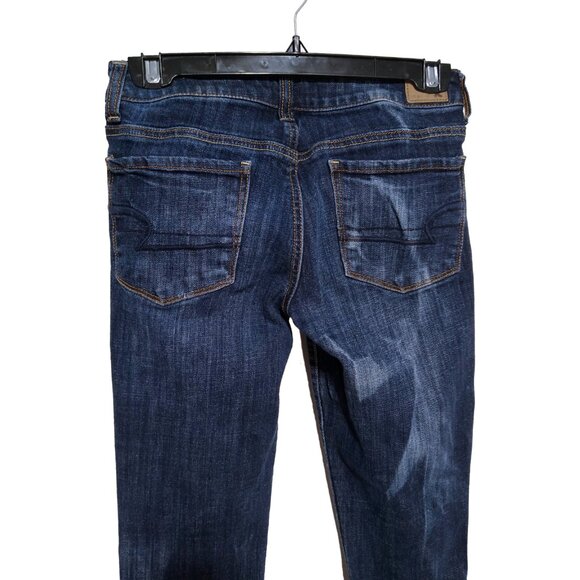 AE American Eagle High Rise Skinny Stretch Size 2 xlong - 27W 33L Denim Jeans - Picture 6 of 9